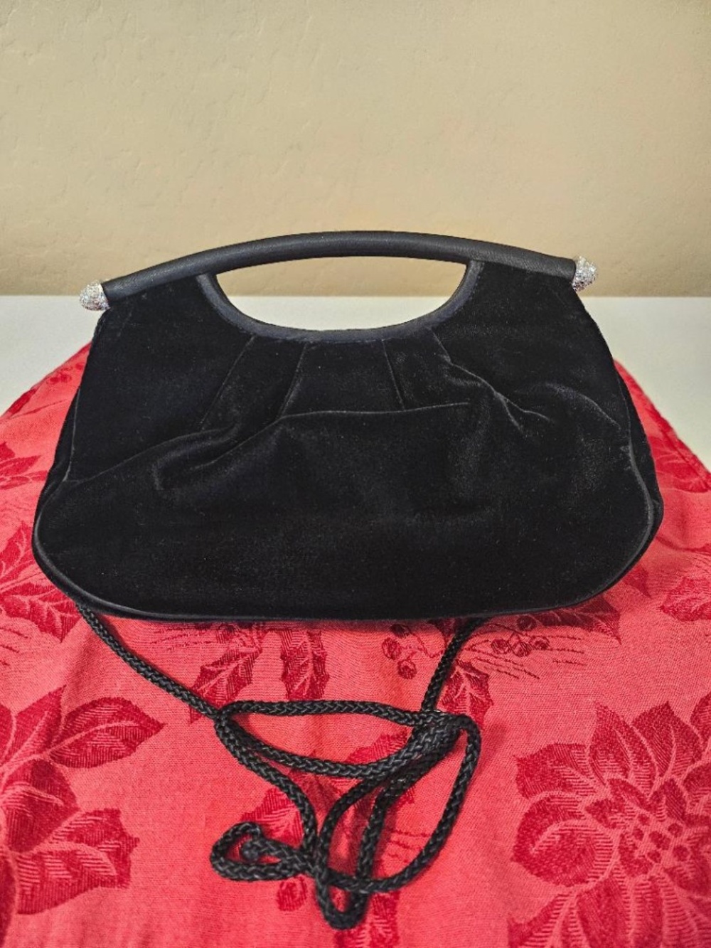 Valerie Stevens Black Velvet Evening Bag